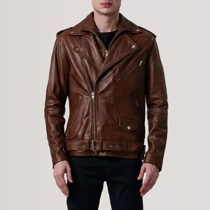 Premium Genuine Leather Jacket for Men <b>Vintage</b> Motorcycle Biker <b>Coat</b> Classic Slim Fit Casual Jacket Durable Winter Outerwear - Product Image 5