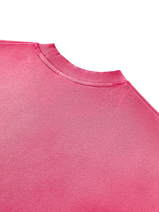 Camiseta Vintage con Efecto Desgastado por el Sol, Lavado Ácido, Borde Crudo, 100% Algodón, Ecológica - Product Image 4