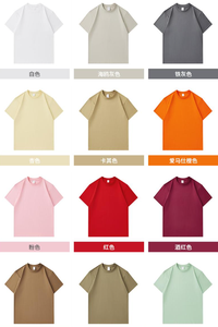 T-shirts en coton personnalisés en gros – Manches courtes élégantes, col rond unisexe, 220g, design vierge, décontractés, respirants, durables, grandes tailles - Product Image 5