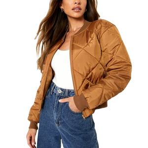 Blouson Bomber Imprimé Élégant pour Femme 2025 – Vêtement de Sport Décontracté Tendance Urbaine en Coton Uni, Coupe-Vent et Respirant - Product Image 1