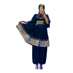 Latest Design Afghan Kuchi <b>Dress</b> Heavy Embroidery Afghani <b>Dress</b> Knee Length Breathable Frock Women Casual <b>Dresses</b> Wholesale - Product Image 1
