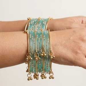 New Stylish Women Jewelry Sets Wedding Party Wear Kashmiri <b>Bangles</b> Sets Multi Colors Custom Sizes Kashmiri <b>Bangles</b> Churiyan Set - Product Image 5