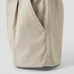 Pantalon droit beige pour homme, taille mi-haute, fermeture à cordon, décontracté, automne, séchage rapide, coton, poches latérales, polyester tricoté - Product Image 4