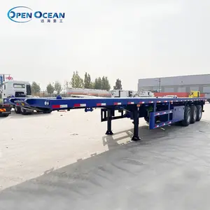 3 Axle Flatbed Semi-trailer 40 Tons 40FT Container Shipping Aluminium Trailer Cargo Truck Trailer For Transportation