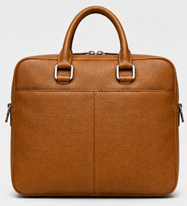 Gravs Sac messager souple en cuir véritable noir pour ordinateur portable de grande taille, style rétro classique, pour le bureau, le travail quotidien, imperméable - Product Image 1