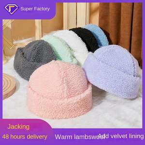 Bonnet d'hiver chaud et respirant en velours extensible (Spandex/Coton) pour homme, imperméable et anti-gel, avec cache-oreilles intégré - Product Image 2