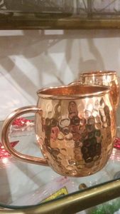 Copper serving <b>mug</b> set harbor lighthouse beverage cups handmade premium cocktail drink <b>mugs</b> durable finish - Product Image 1