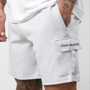 Pantalones Cortos Blancos Cargo Personalizados para Hombre OEM, Calidad Premium, Transpirables, de Secado Rápido, Estilo Casual, Sensación de Lujo, Ecológicos, Los Mejores Pantalones Cortos de Verano - Product Image 1
