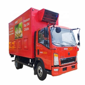 HOWO-Camion de transport pour poussin 4x2, nouvelle condition, véhicule à transmission manuelle, unité de réfrigération, diesel, Euro 4 - Product Image 1