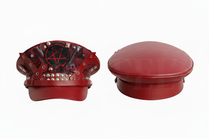Classic Style Genuine Leather Peak <b>Cap</b> With Curved Visor Premium Quality Elegant Appearance Custom Logo Lace Decoration Peak <b>Cap</b> - Product Image 5