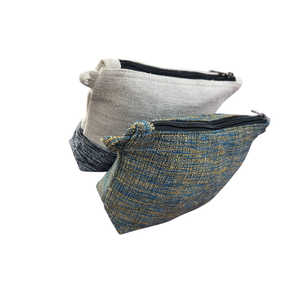 Commande personnalisée étui à cosmétiques écologique en toile de coton sac de rangement de voyage portable fermeture à glissière en chanvre durable emballage durable - Product Image 6