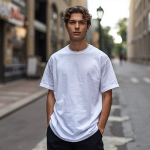 Comfort Blank T Shirt Soft Cotton Plain Basic Tee for Men Women with OEM ODM Customization - Product Image 1