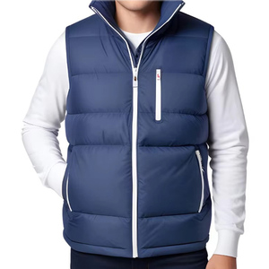 Nuevo chaleco acolchado cortavientos para hombre con capucha desmontable, impermeable y transpirable - Product Image 1