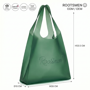 Bolsa de Compras y Gimnasio Rootsmen de TPU con Logotipo en Relieve, Personalizable, con Asa de Hombro y Parte Superior Abierta para Tiendas - Product Image 1