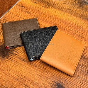 Nouvellement personnalisé hommes décontracté court hommes portefeuilles nouveau antivol véritable cuir de vachette sac à main porte-carte meilleur cadeau pour hommes - Product Image 4