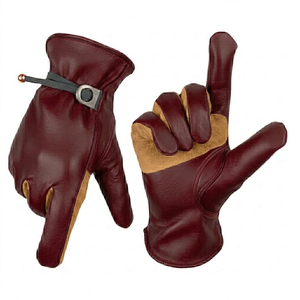 Gants de travail robustes en cuir croûte, durables pour la construction, l'industrie et les environnements industriels lourds, directement de l'usine - Product Image 3