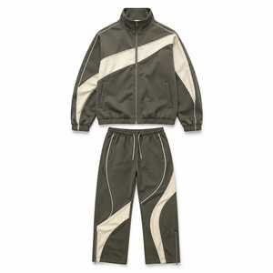 Conjunto de Chaqueta Cortavientos Deportiva Personalizada para Hombre con Bolsillos con Cremallera para Minoristas de Gimnasios, Precio de Fábrica, Etiqueta Privada, Venta al Por Mayor - Product Image 3