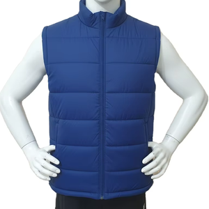Veste matelassée légère de haute qualité pour homme, sans manches, avec poches, fermeture éclair, veste d'hiver - Product Image 1