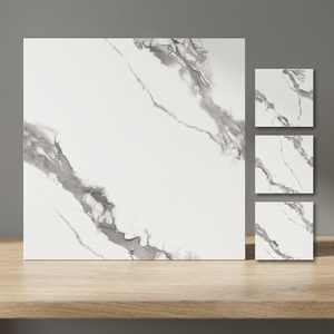 Vistaar Glamour Crema Marble Effect Porcelain Tiles 20mm 600x600mm Firebrick Bathroom <b>Outdoor</b> Adhesive Classic Interior <b>Flooring</b> - Product Image 5