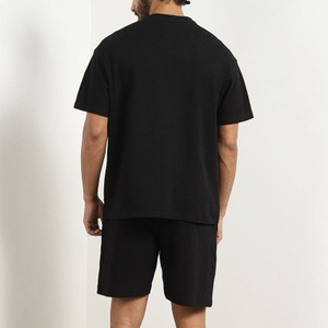 Conjunto de Camiseta y Pantalones Cortos Deportivos para Hombre, Venta al por Mayor, Color Sólido, Ropa Deportiva de Verano para Gimnasio, Entrenamiento, Proveedor al por Mayor - Product Image 4