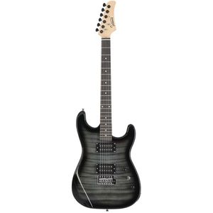 Guitarra Eléctrica Glarry GST con Diseño de Rayas de Tigre, con Pastilla H-H, Amplificador de 20W, Funda, Correa Negra, en Oferta - Product Image 3