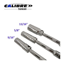 TAIWAN CALIBRE Industrial 3/8" Dr X 6 Point Magnetic Swivel Spark <b>Plug</b> <b>Socket</b> 9/16" 5/8" 13/16" Sizes 6" Length <b>Extension</b> - Product Image 4