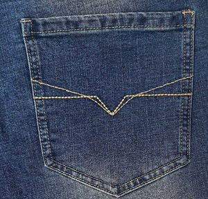 กางเกงยีนส์เดนิมผู้ชายสั่งทำโลโก้ได้ คุณภาพสูง ผ้าฝ้ายเดนิมแท้ 100% ทรงสแต็ค ขายพร้อมบริการ OEM - Product Image 4