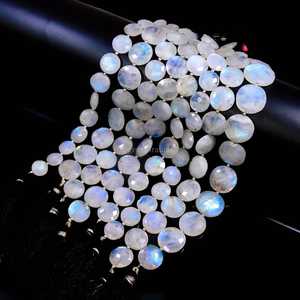 Natural <b>Rainbow</b> Moonstone Coin Shape Faceted Beads 12-16MM Premium <b>Rainbow</b> Moonstone Gemstone Beads For Jewelry Making Supplies - Product Image 1