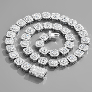 IGI Certified Brilliant cut Luxury Link Chain Hip Hop Iced Out Jewelry S925 Sterling Silver VVS Moissanite Diamond <b>Necklaces</b> - Product Image 4