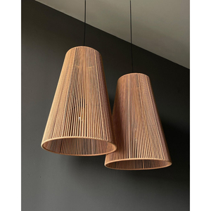 Lustre suspendu en corde de jute tressée à la main, style bohème moderne, en rotin, Wabi-Sabi, pour îlot de cuisine et salle à manger - Product Image 3