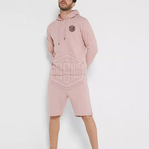 Men Pullover Hoodie Short <b>Sets</b> Custom Design Printed OEM Service Available Hoodie Short <b>Sets</b> With Custom Logo - Product Image 5