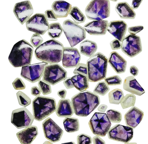 Lot de cabochons d'améthyste en tranches d'améthyste en forme d'étoile naturelle Lot de pierres précieuses en vrac pour la fabrication de bijoux - Product Image 3