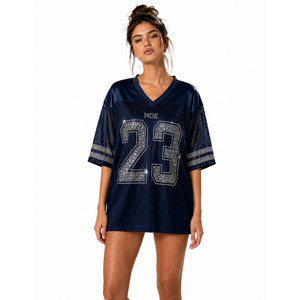 Jersey de Fútbol Americano Extra Grande con Pedrería de Primera Calidad, Logotipo Personalizado de Fábrica al por Mayor, Uniforme Ligero para Equipo - Product Image 1