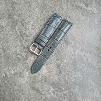 Bracelet de montre en cuir de crocodile fait main et personnalisé Luxali avec boucle en acier inoxydable - Bracelet durable et élégant