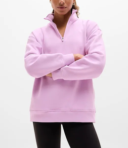 Women's Quick Dry Half Zip Sports <b>Sweatshirt</b> Athletic Running Training <b>Gym</b> Fitness Long Sleeve Pullover Top - Product Image 4