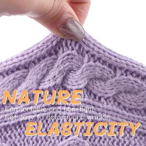 Écharpe unisexe en tricot finition velours - Cache-cou d'hiver ultra doux - Cache-cou de luxe en tricot côtelé avec logo personnalisé - Product Image 2