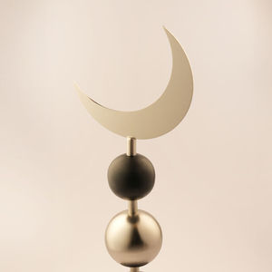 Sculpture décorative de table en métal en forme de croissant de lune, best-seller, décoration islamique pour la maison, décoration du Ramadan et de l'Aïd, centre de table moderne - Product Image 2