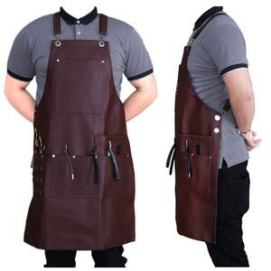 Delantal de Cuero para Barbería con Diseño Único para Hombre, con Bolsillos Delanteros, Personalizable, Ropa de Trabajo Suave para Uso en Salón, Duradero y Fácil de Limpiar - Product Image 3