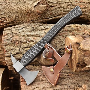 Hacha de Supervivencia UMAR FAROOQ, Hecha a Mano, Estilo Industrial, con Cabeza de Acero al Carbono, Mango de Madera, 18 Pulgadas de Largo, 3 Libras de Peso - Product Image 1