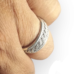 GNW-R001-Silver Spinning Ring Twisted Wire Design Sterling Silver Bali Ring For Gift Women Men Unisex - Product Image 4