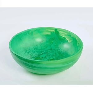 Vente en gros de bols à pieds en résine jaune durable, de forme ronde, de style artistique, pour dattes, au design moderne, pour le service alimentaire, vaisselle - Product Image 4