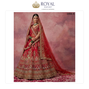 <b>Top</b> Offer on Luxury Quality Modern Designer Wedding Wear Collection Soft Silk with Chappat Zari and Thread work Lehenga Choli - Product Image 3