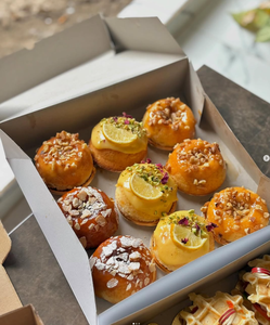 Toptan çevre dostu kağıt ekmek kutuları kek Pancake <span class=keywords><strong>Burger</strong></span> Waffle çikolata Brownie mat laminasyon için Catering öğle yemeği - Product Image 6
