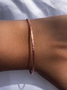 Handmade Crafts Hammered <b>Copper</b> <b>Magnetic</b> Bangle <b>Bracelet</b> Ecofriendly Women wedding engagement party Classic Gift for women - Product Image 5