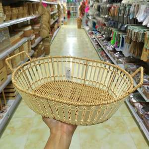 Rectangular Woven Rattan Pantry <b>Storage</b> <b>Basket</b> Kitchen Cabinet Food Organizer Box Decorative Woven Bin Direct - Macy - Product Image 3