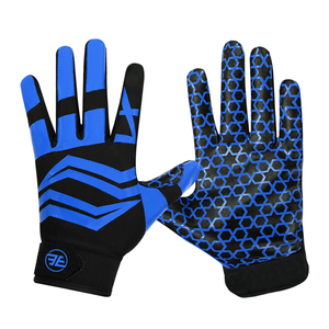 Guantes de Fútbol Americano de Última Tendencia, Listos para Entrenar, con Agarre Acolchado, para Receptor, Deporte al Aire Libre, Juveniles y Adultos, Cierre con Cordones, Logotipo Personalizado, Venta al Por Mayor - Product Image 4