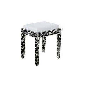 Mesa de Cajones con Incrustaciones de Hueso de ILAHI, con Base de Latón, Diseño Moderno, Detalles de Ágata, Almacenamiento de Tres Niveles, Mueble Portátil para el Hogar - Product Image 4