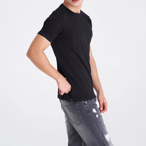 T-shirt pour homme à manches courtes, col rond, coupe classique, couleur unie, jersey décontracté en coton, écologique, anti-rides, respirant - Product Image 5