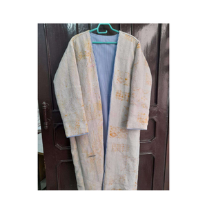 Venta al por mayor Vintage señoras Chaqueta larga transpirable Algodón hecho a mano Kantha bordado estampados tropicales XL tamaño Venta caliente Natural - Product Image 5