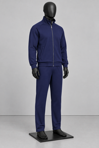 Ensemble de survêtement deux pièces pour homme en molleton de coton épais respirant avec fermeture éclair par Dress Sports - Product Image 3